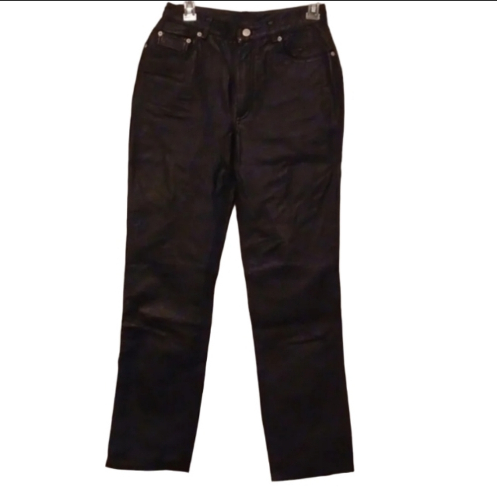 - Newport News Black leather pants Women's Size 8